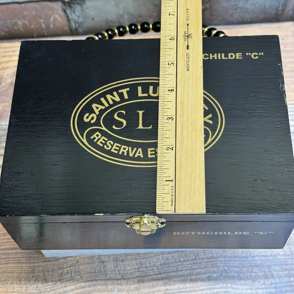 Saint‎ Luis Rey Reserva Especial Empty Wood Cigar Box Rothchilde C Beaded Handle